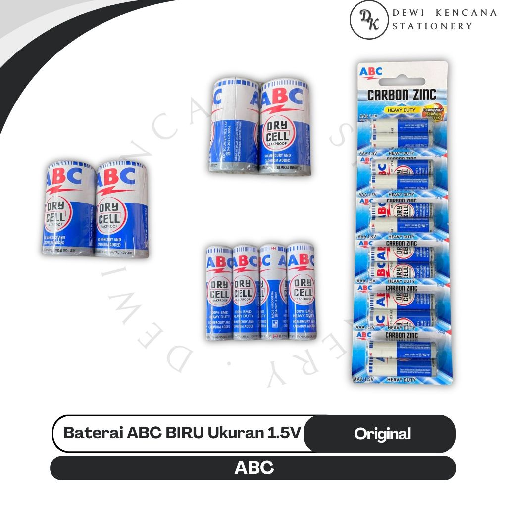 Jual Baterai ABC BIRU Ukuran 1.5V Original Baterai / Baterai Remote AAA ...