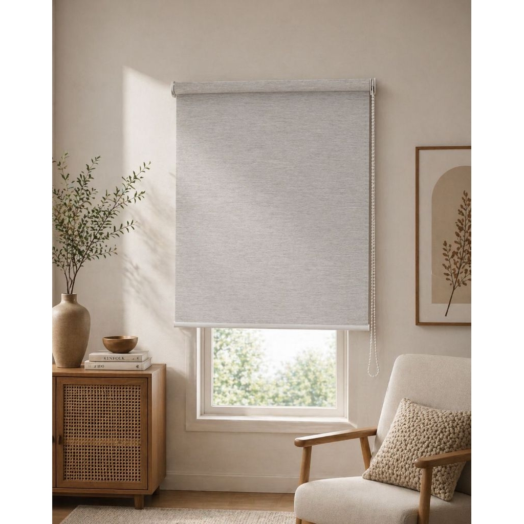 Roller Blind Hemat, Kualitas Terjamin, lengkap siap pakai Gorden minimalis  modern, roller blind roler import