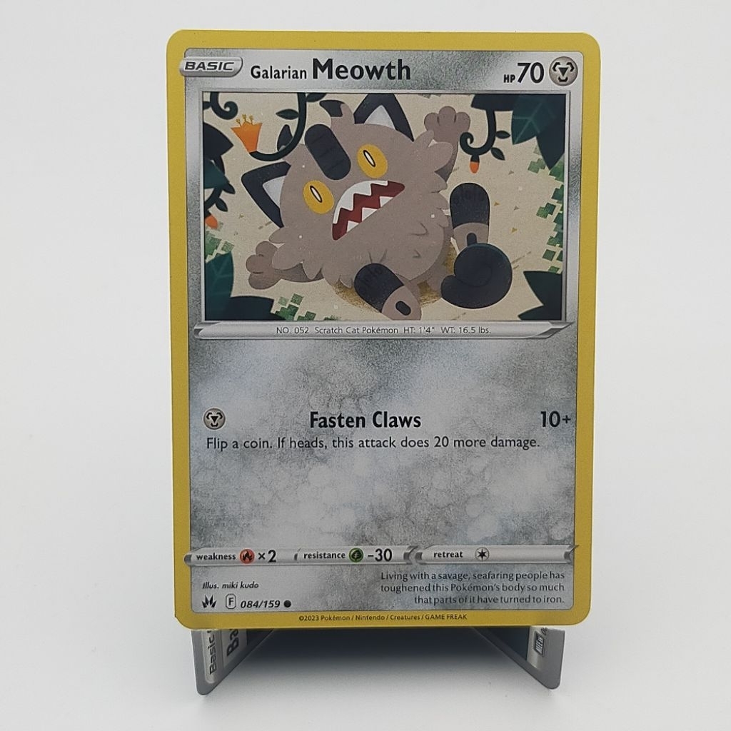 galarian meowth pokemon card value Pokemon Card Crown Zenith 084/159 84/159 Galarian Meowth Reverse Holo –  Brokenvase Games main image 1