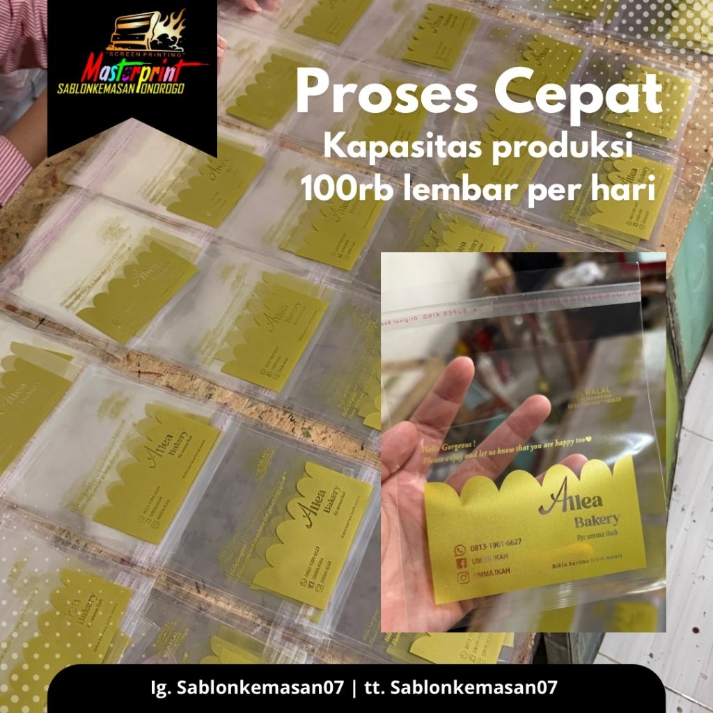 Jual Sablon Plastik Opp Roti 11x11 sablon 1000pcs Sablon Plastik Murah ...