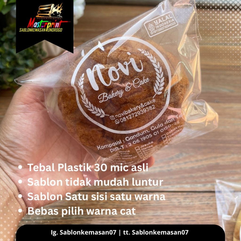 Jual Sablon Plastik Opp Roti 11x11 sablon 1000pcs Sablon Plastik Murah ...