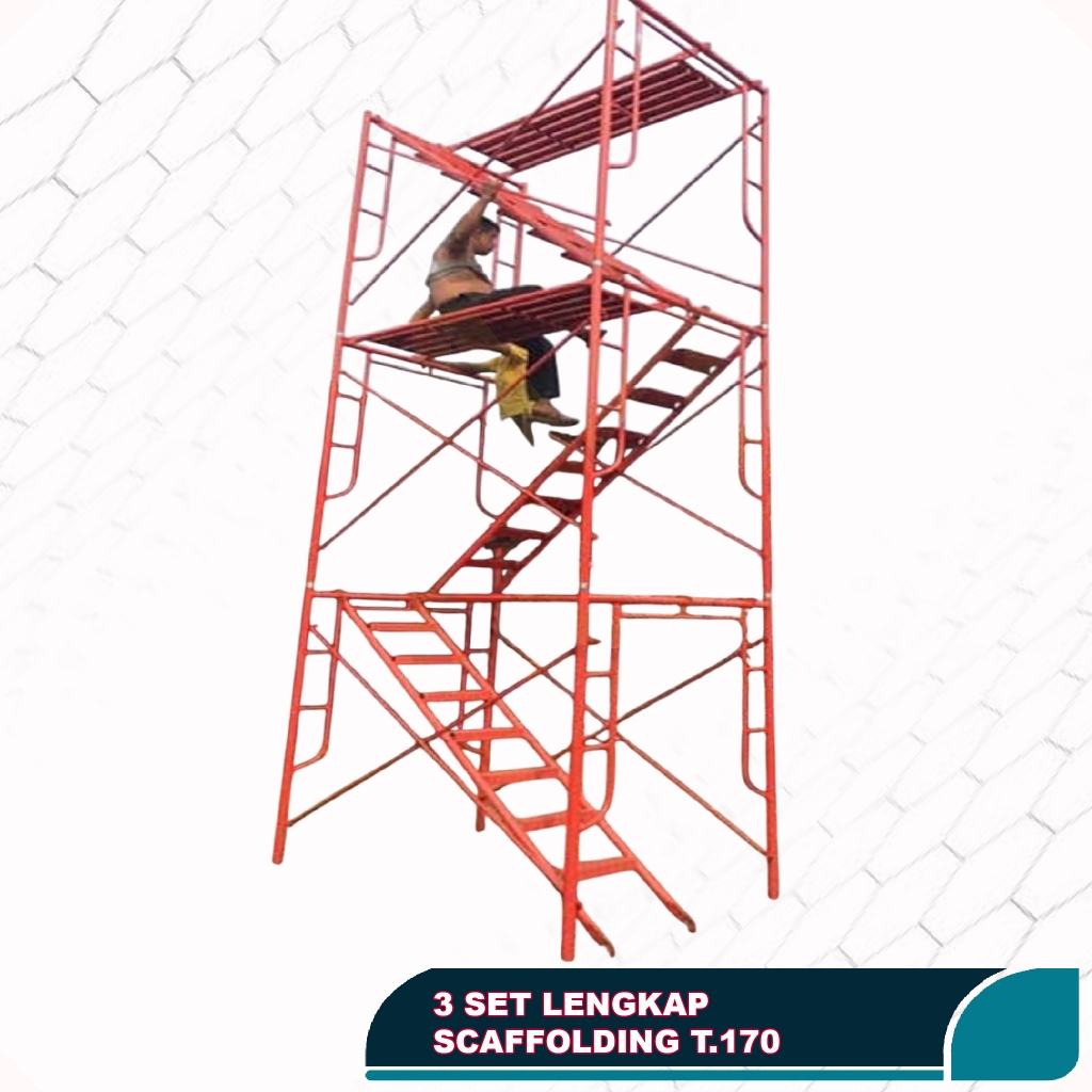Jual Tiga Tingkat Scaffolding, Set Main Frame 170, Catwalk, Stair ...