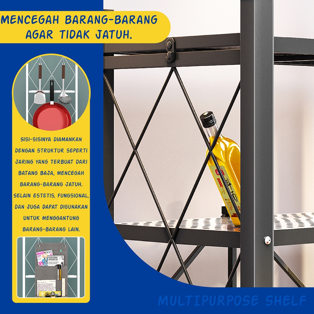 Jual HTD Sport Rak Dapur Multi-Fungsi Metal Storage Rak Penyimpanan ...