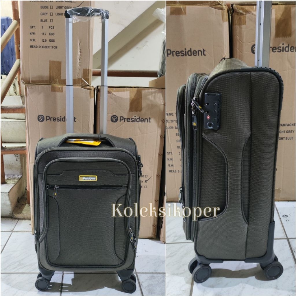 Jual Koper President Original Kanvas TSA Lock expand ukuran 20 inch ...