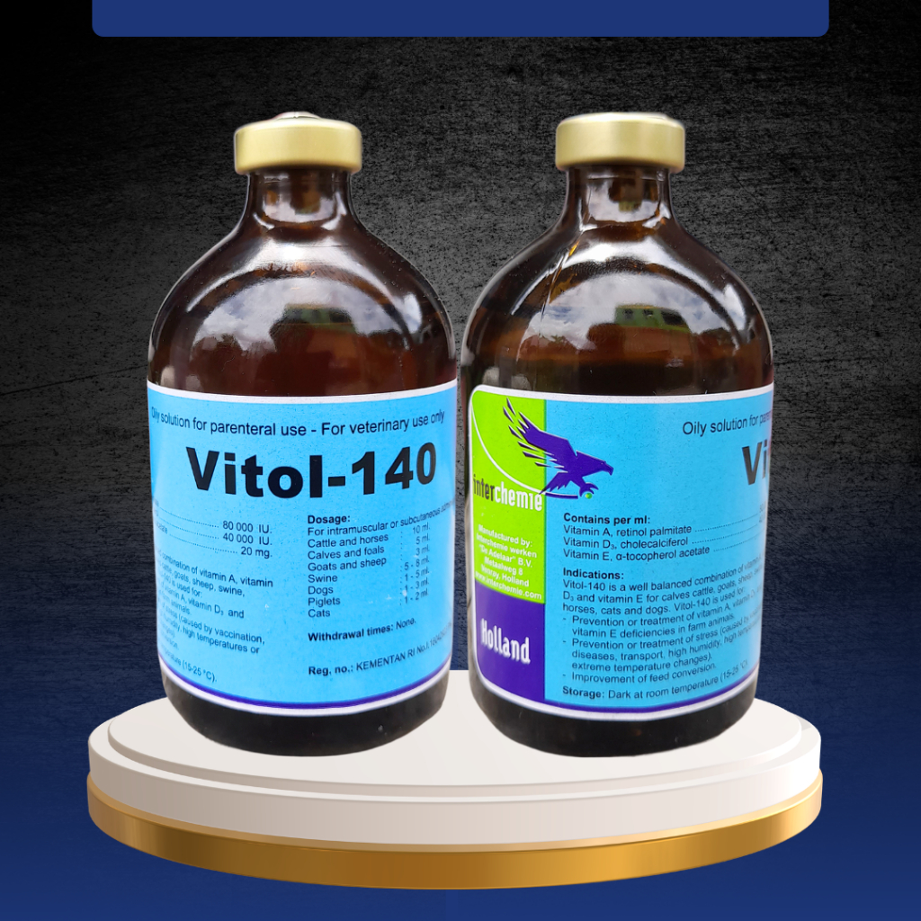 Jual VITOL-140 100 ML- Vitamin AD3E Untuk Memperbaiki Dan Meningkatkan ...