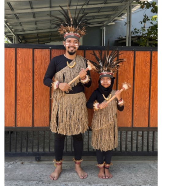 Jual pakaian adat rok rumbai goni tari papua | Shopee Indonesia