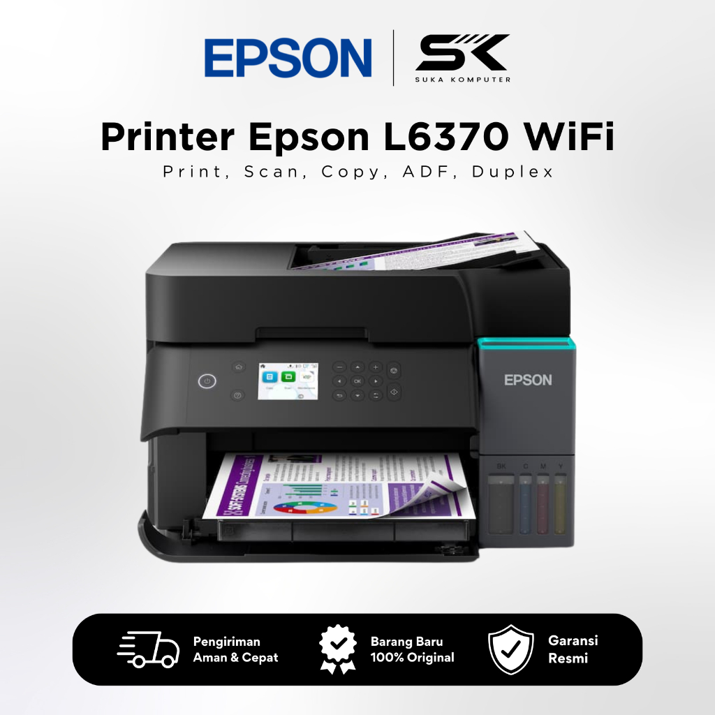 Jual Printer Epson Ecotank L6370 Print Scan Copy ADF WiFi Duplex Ink ...