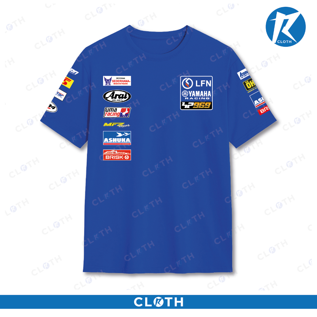 Jual T-SHIRT KAOS LFN HP969 YAMAHA RACING TEAM ROAD RACE 2026 COMBED ...