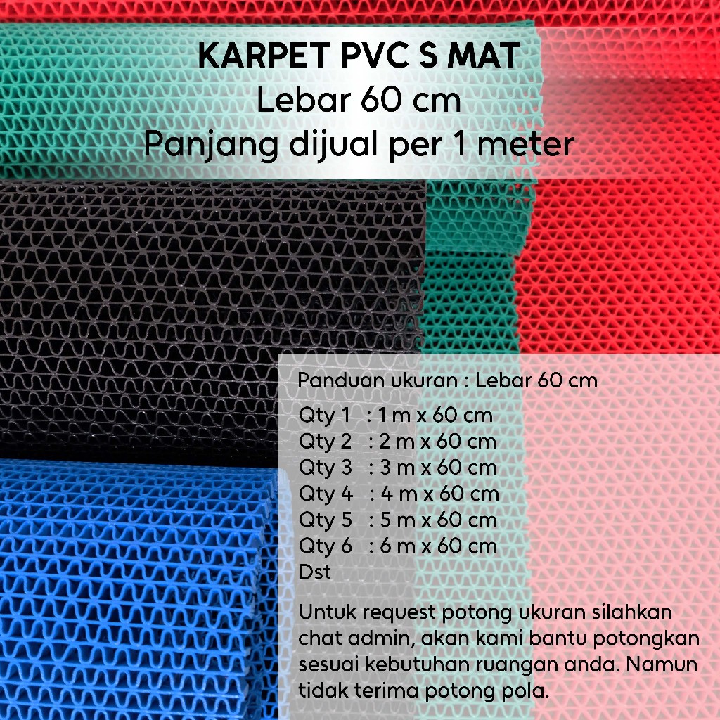 Jual Karpet PVC Kamar Mandi 60x100 S Mat,Keset PVC ANTI SLIP All Colour ...
