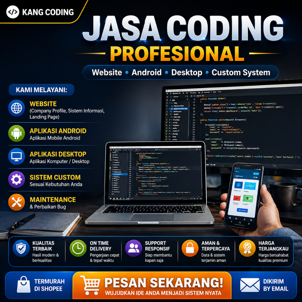 Jual Jasa Coding Terlengkap & Harga Terbaru Agustus 2026 | Shopee Indonesia
