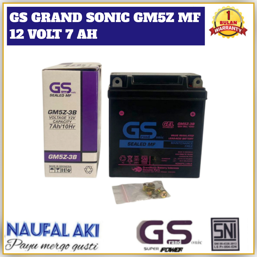 Jual Aki Mio Smile Sporty Supra FIT FIZ R Honda Grand Vega ZR GS Grand ...