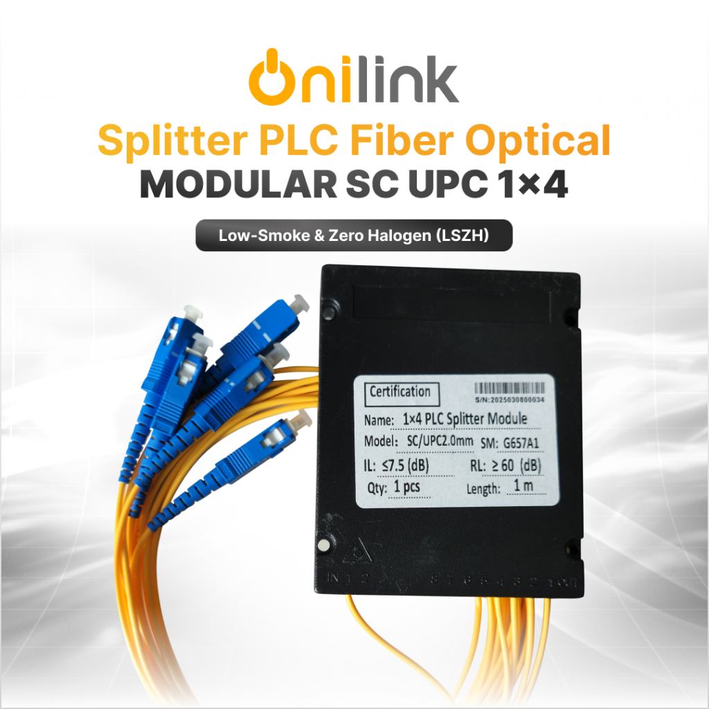 Jual Splitter PLC 1x4 SC UPC Modular Box Onilink - Alat Fiber Optik ...