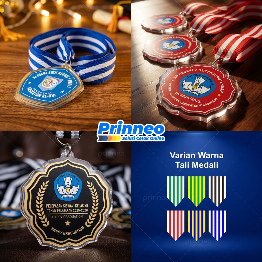 Jual Medali Custom Akrilik Sticker Wisuda Sekolah TK SD SMP SMA ...