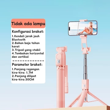 TRBEST Portable Tongsis Tripod 3 In 1 Bluetooth Remote Control Flexible 170CM Tongsis Selfie