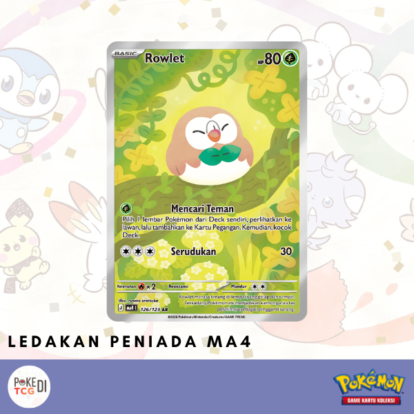 Jual Rowlet MA4 | 126/123 AR - Pokemon TCG Indonesia | Shopee Indonesia