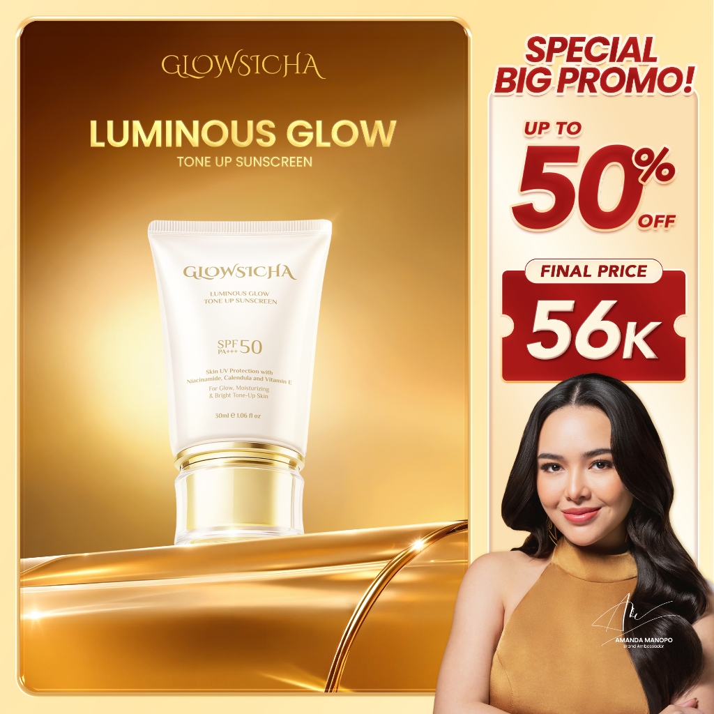 Jual Glowsicha - Luminous Glow Tone Up Sunscreen SPF 50 PA+++ Sunscreen ...