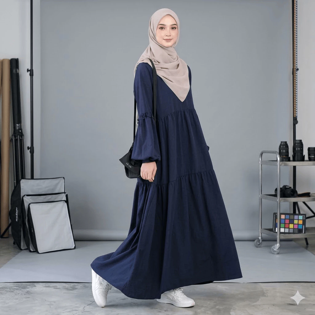 Gamis Terbaru 2026 Wanita Crinkle Airflow Premium Serut Kekinian Busui Friendly Adem Nyaman Remaja Polos Size S M L XL