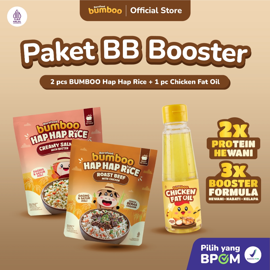 Jual Paket BB Booster | Bumboo Hap Hap Rice & Bumboo Fat Oil | 100% ...