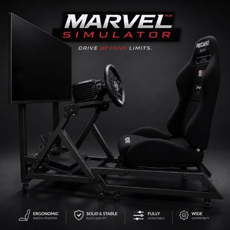 Jual marvel simulator rig plus stand tv + shifter pnp fanatec simagic ...