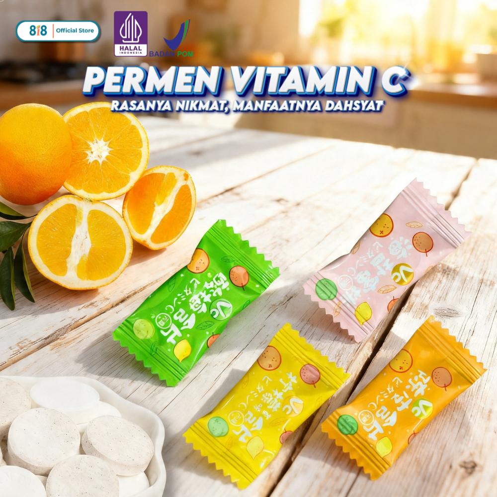 Jual Permen VC Rasa Buah Tanpa Gula Dengan Banyak Vitamin C 4 Rasa Asam ...