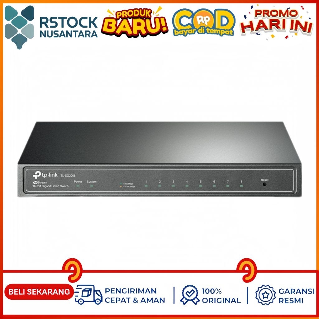 Jual TP-Link TL-SG2008 Omada Non-PoE 8 Port Gigabit L2+ Managed Cloud ...
