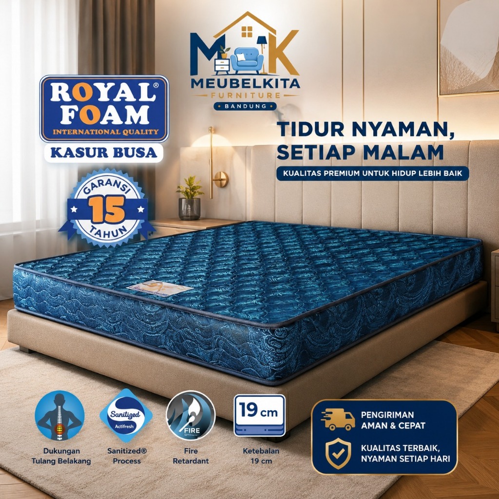 Jual Royal Foam Kasur Busa Premium Garansi 15 Tahun Tebal 19CM Anti ...