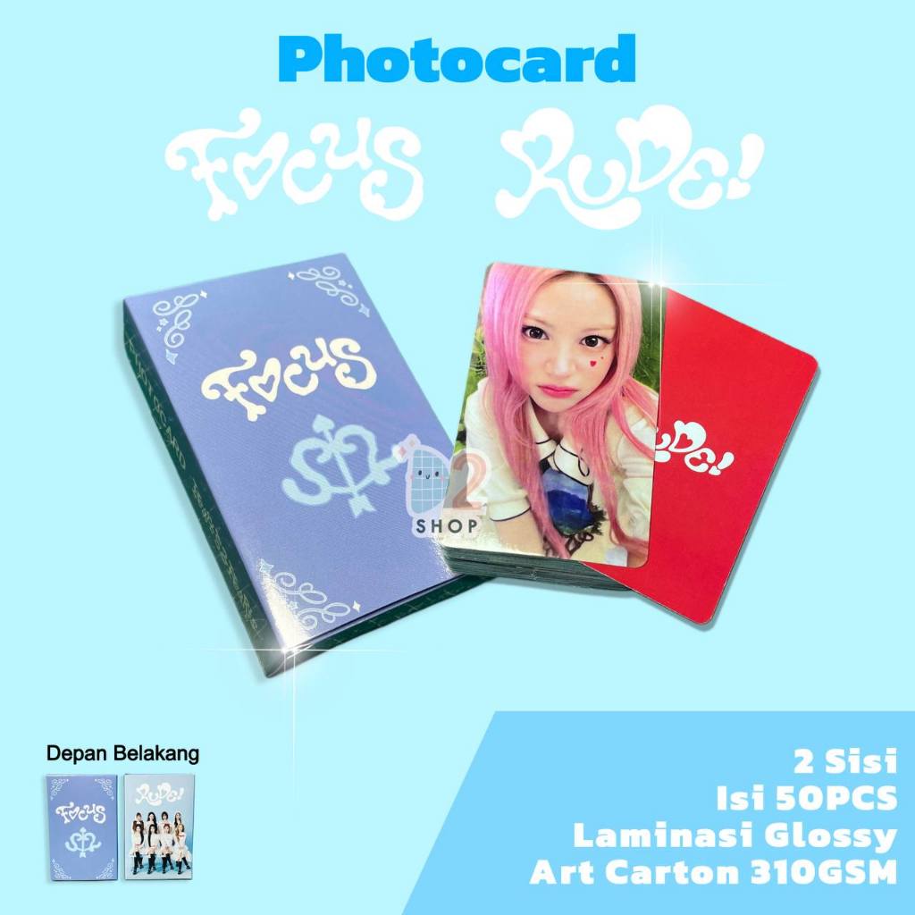 Jual Photocard 50pcs H2H Hearts2hearts 2 sisi Laminasi Glossy HD