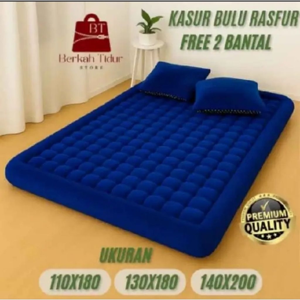 Jual KASUR LANTAI BULU RASFUR/GENDER/MENUL 130X170CM GRATIS 2 BANTAL ...