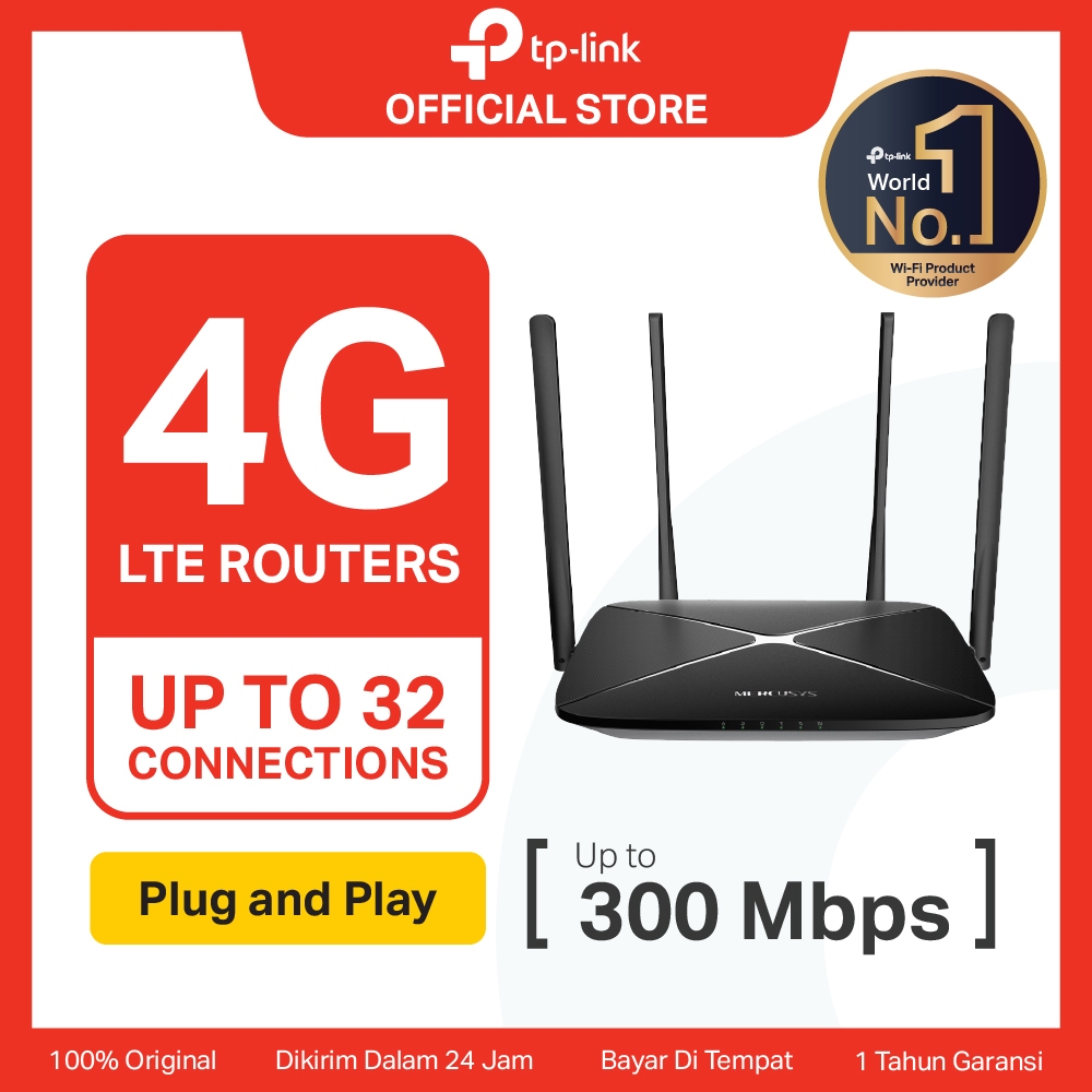 TP Link | Mercusys MB115-4G 300 Mbps Wireless N 4G LTE Router | Wi-Fi router mode
