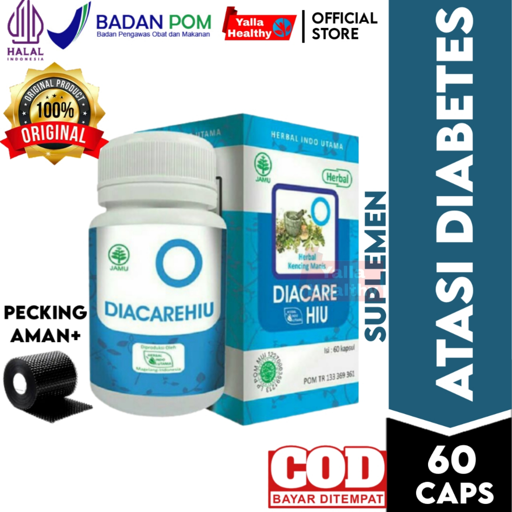 Diacarehiu Asli BPOM - Obat Herbal Diabetes & Kencing Manis Bantu Turunkan Kadar Gula Darah & Cegah Komplikasi