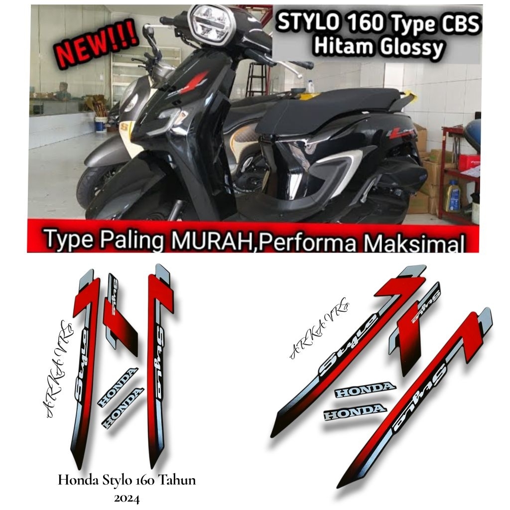Jual Stiker Sticker Striping Polet Body Motor Honda Stylo 160 Tahun ...