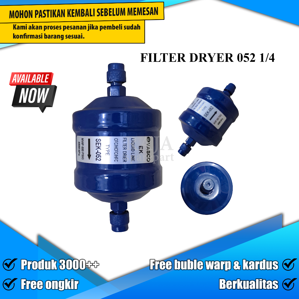 Jual FD052 FILTER DRYER/FILTER DRYER AC 1/4 /FILTER DRYER AC EK-052 ...