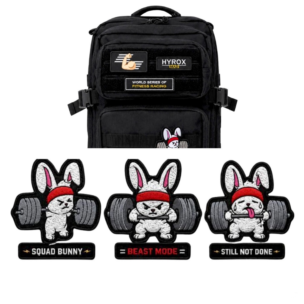 Jual Hyrox Patch Set Bunny Squad Not Cute Built for Athletes | Shopee ...