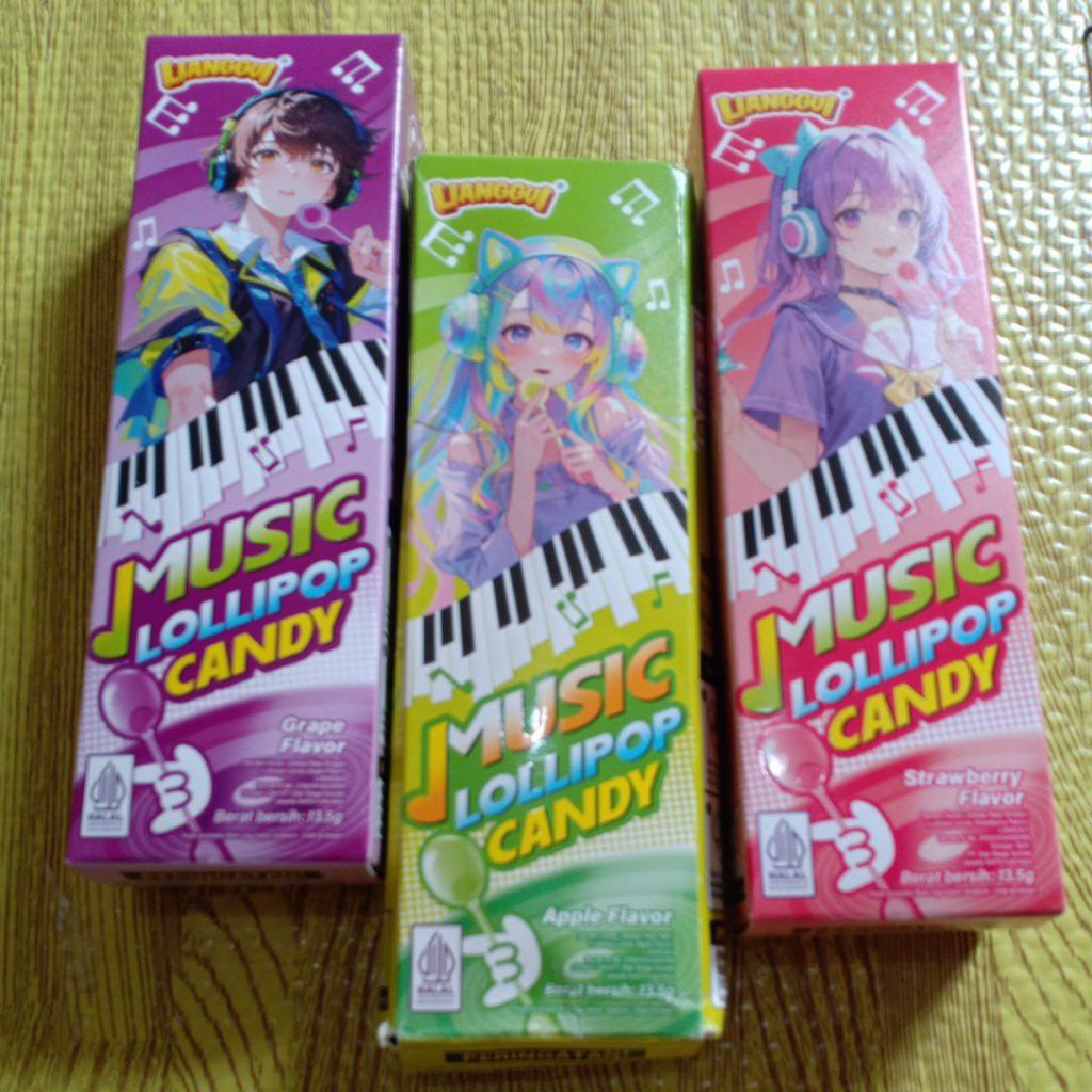 Jual [READY] LIANGGUI HALAL LOLIPOP MUSIK 3 RASA, APEL/ANGGUR ...