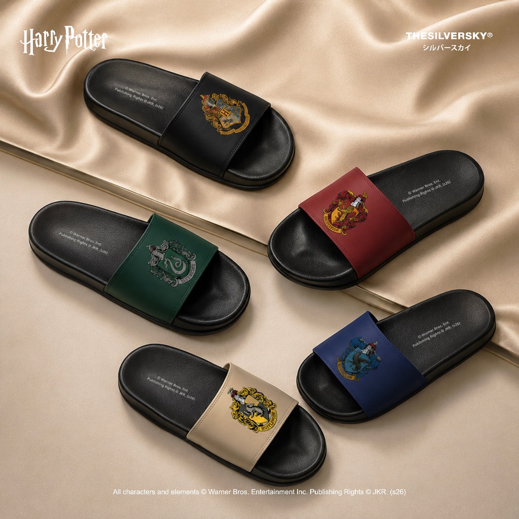 Jual HARRY POTTER Hogwarts Houses Signature Slides Sandal | Gryffindor ...