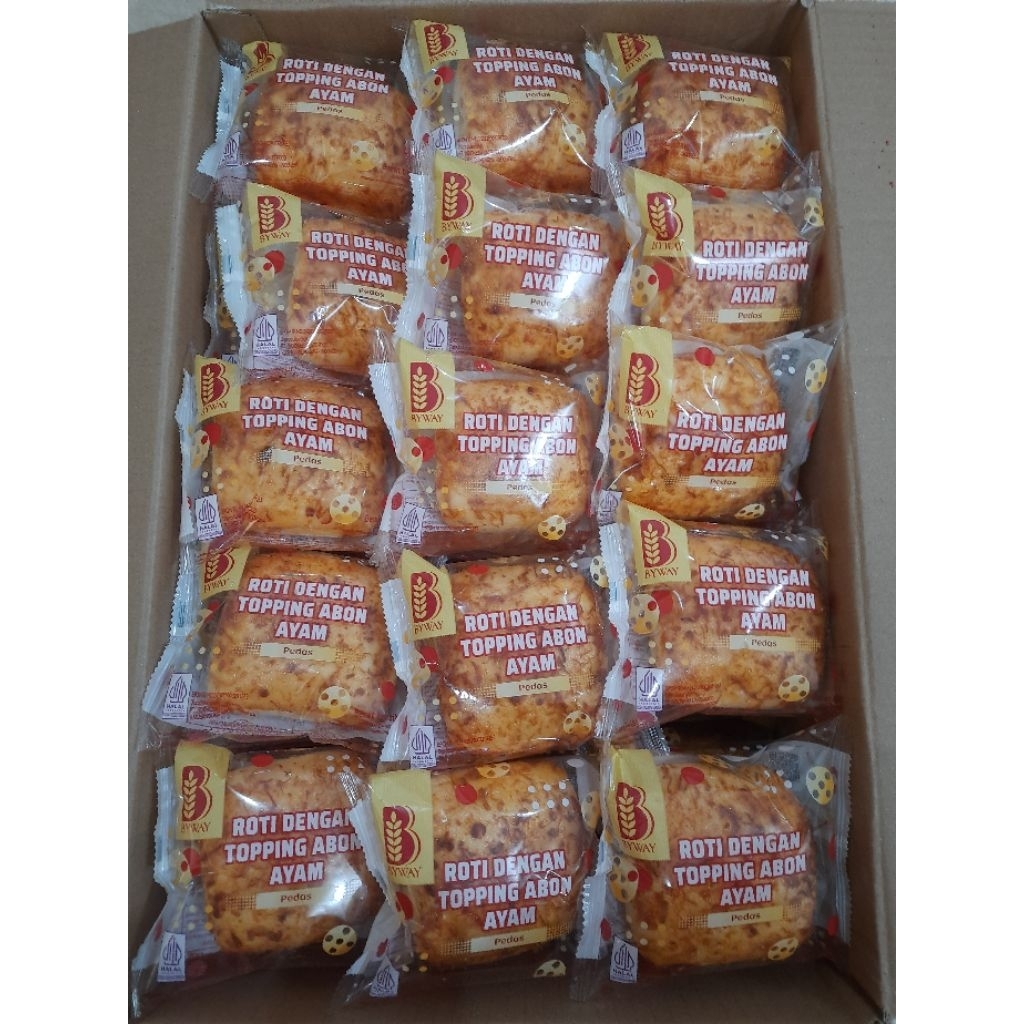 Jual Roti Abon BYWAY / Roti Bertopping Abon 1 dus isi 60pcs | Shopee ...