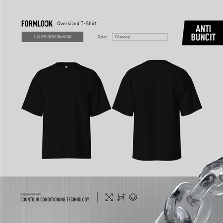 RK001 No Void Minds FORMLOCK Oversized T-Shirt Hitam