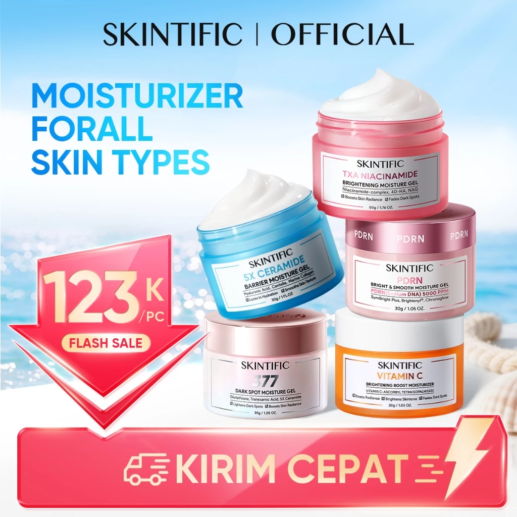 Skintific Moisturizer Collection Niacinamide Brightening Hydrating Anti-Acne