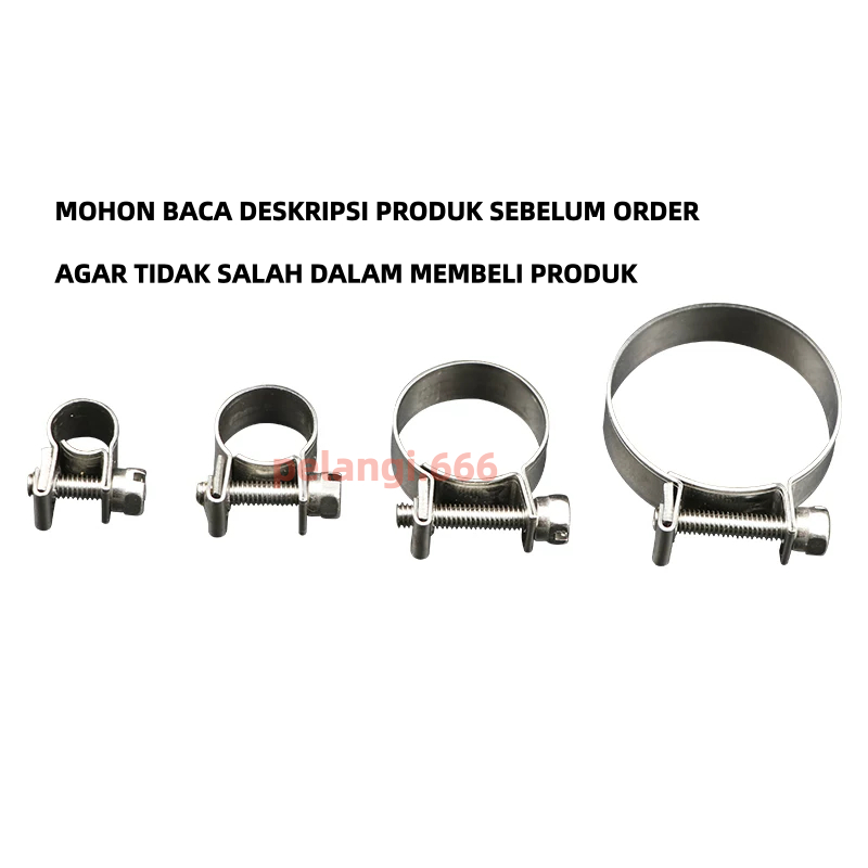 Jual KLEM MINI HOSE CLAMPS 8MM - 26MM / KLEM SELANG AIR / KOMPRESOR ...