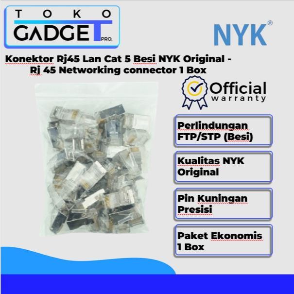 Jual Konektor Rj45 Lan Cat 5 NYK Original - Rj 45 Networking connector ...