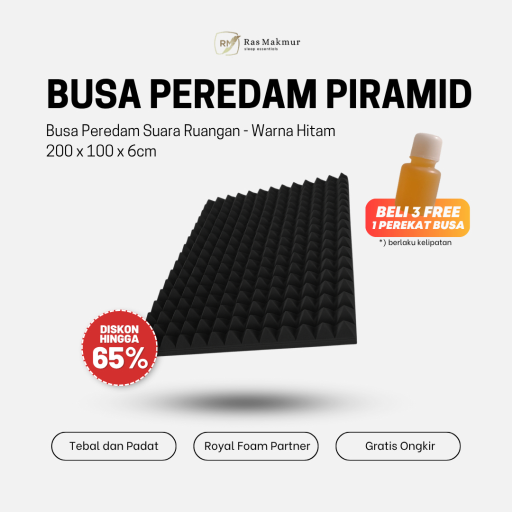 Jual Busa Peredam Suara Piramid 200x100x6 cm – Akustik Studio | Motif ...