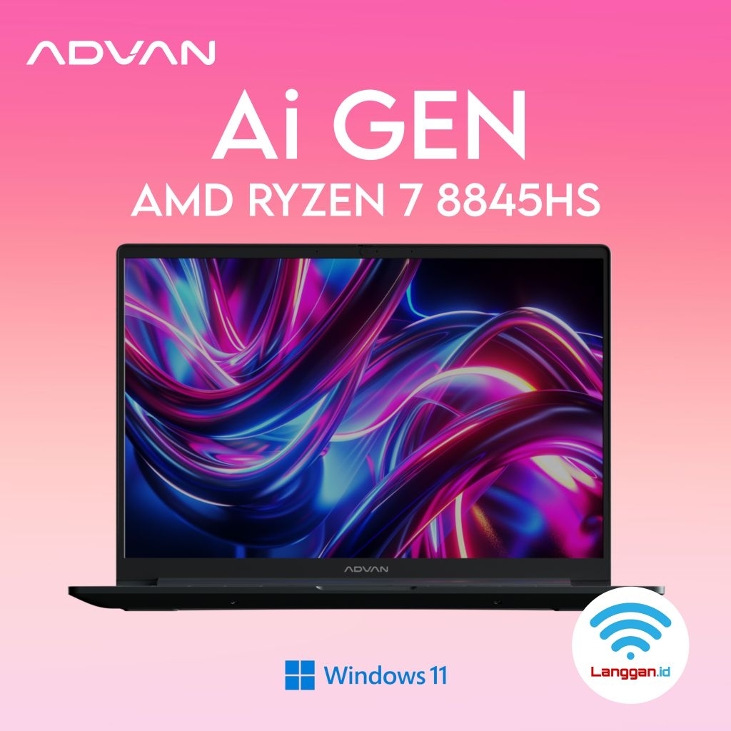 Jual Laptop Advan Ai Gen AMD Ryzen 7 8845HS Ai With NPU AMD Ryzen Ai ...