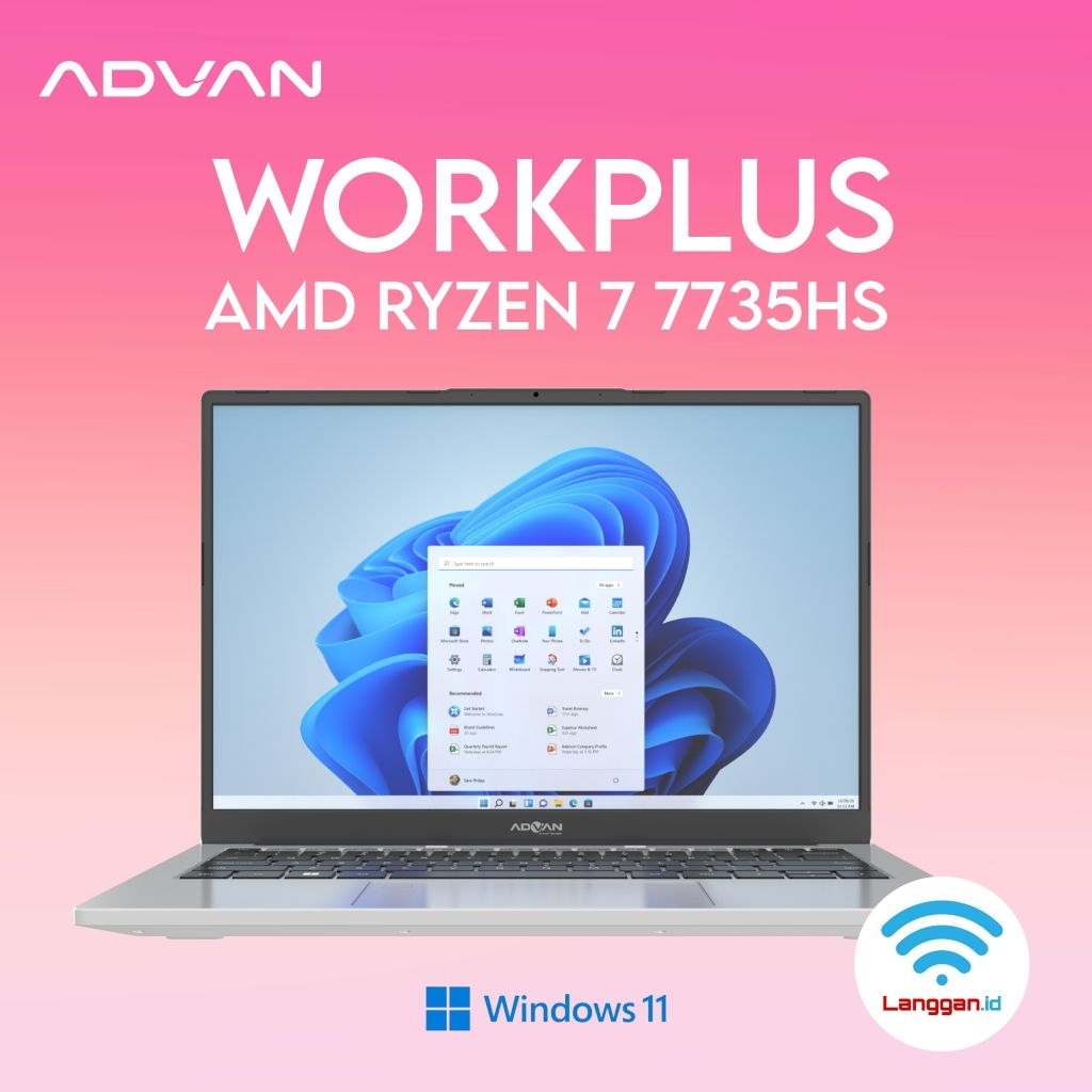 Jual Advan Workplus Ryzen 7 Lapto Advan Workplus AMD Ryzen 7 7735HS Ram ...