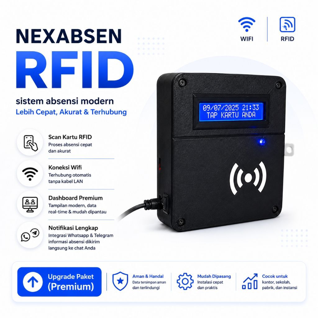 Jual Upgrade Paket 1 Bulan - Nexabsen Alat Absensi RFID IoT Sekolah dan ...