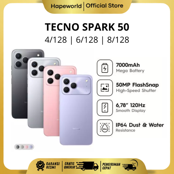 TECNO SPARK 50 (4/128) (6/128) (8/128) - GARANSI RESMI
