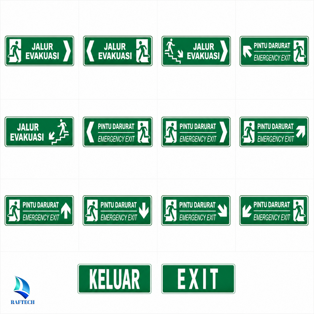 Jual Rambu Jalur Evakuasi Exit Akrilik Reflective – Terlihat Jelas ...