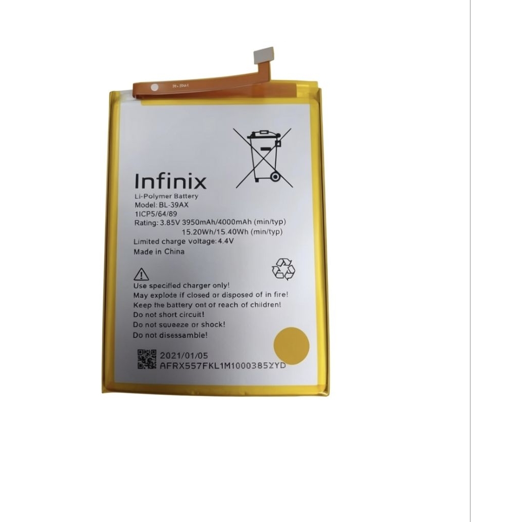 Jual Baterai Infinix X556 X557 Hot 4 BL39AX OGINAL100%ORI | Shopee ...