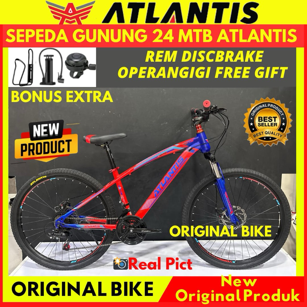 Jual Sepeda Gunung MTB 24 Atlantis Rem Discbrake Sporty NEW | Shopee ...