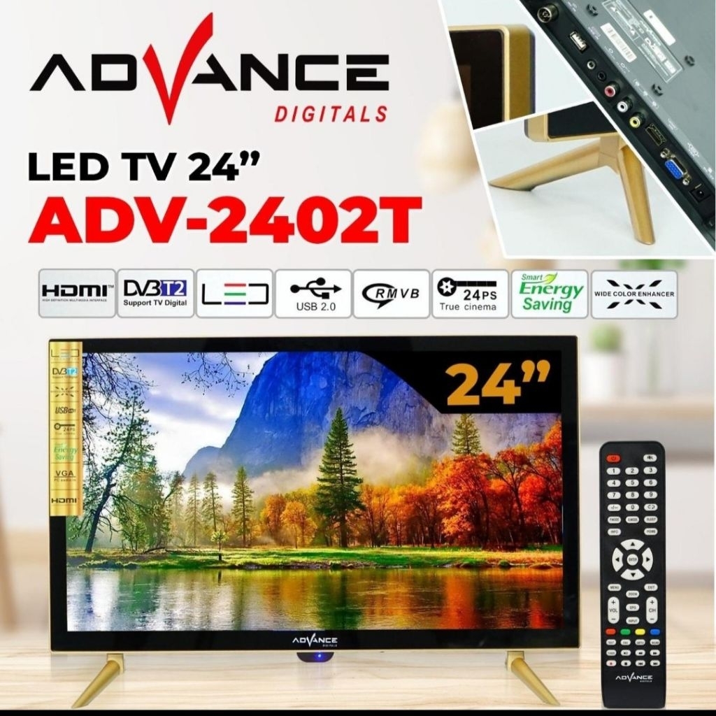 Jual ADVANCE LED TV DIGITAL 24 INCH ADV-2402T | Shopee Indonesia