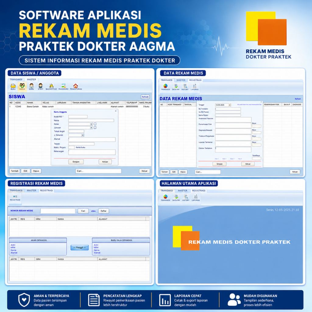 Jual SOFTWARE APLIKASI REKAM MEDIS PRAKTEK DOKTER AAGMA | Shopee Indonesia